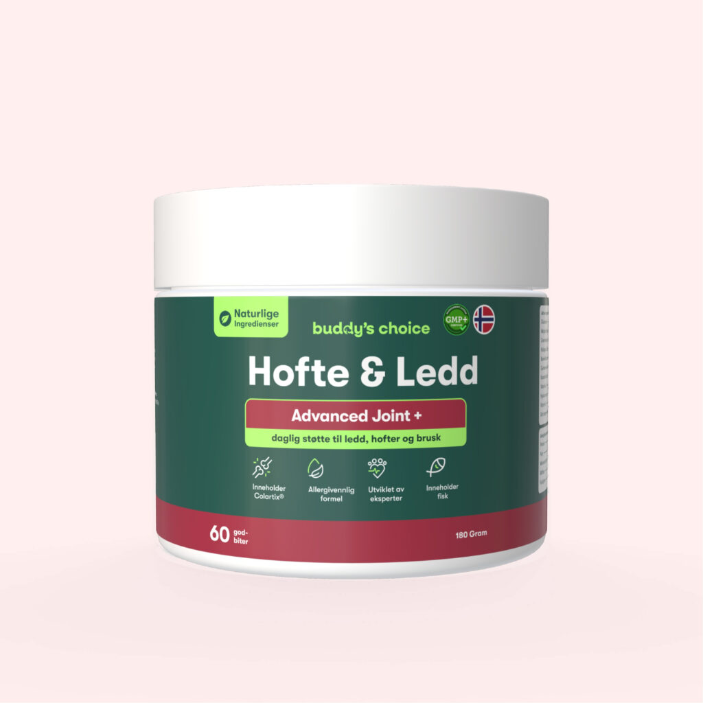Buddy's Choice Hofte & Led kosttilskud i godbidder, 60 stk, fremmer komfort, smidighed og sunde led